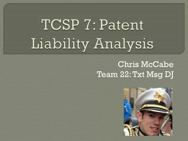 tcsp 7 patent liability analysis