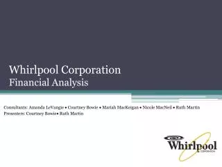 Whirlpool Corporation Financial Analysis