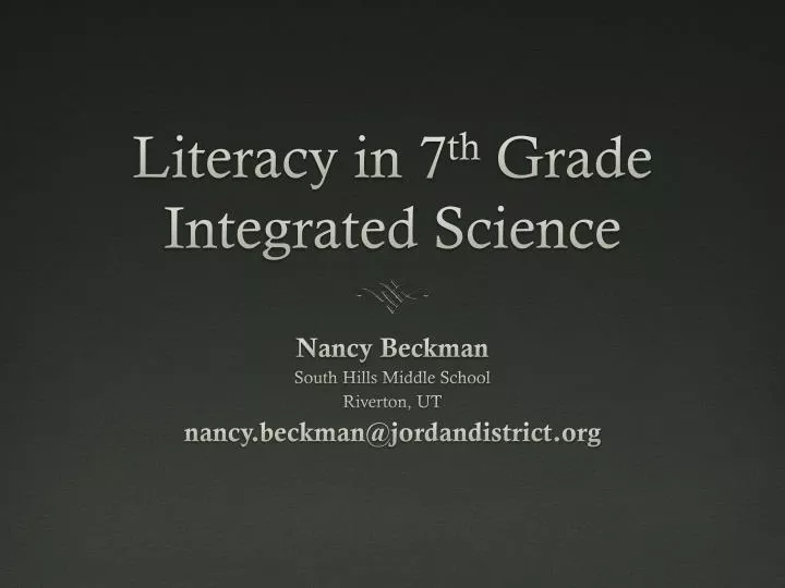 literacy in 7 th grade integrated science