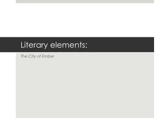literary elements