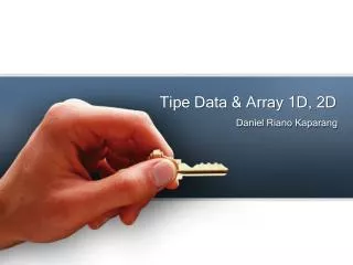 tipe data array 1d 2d