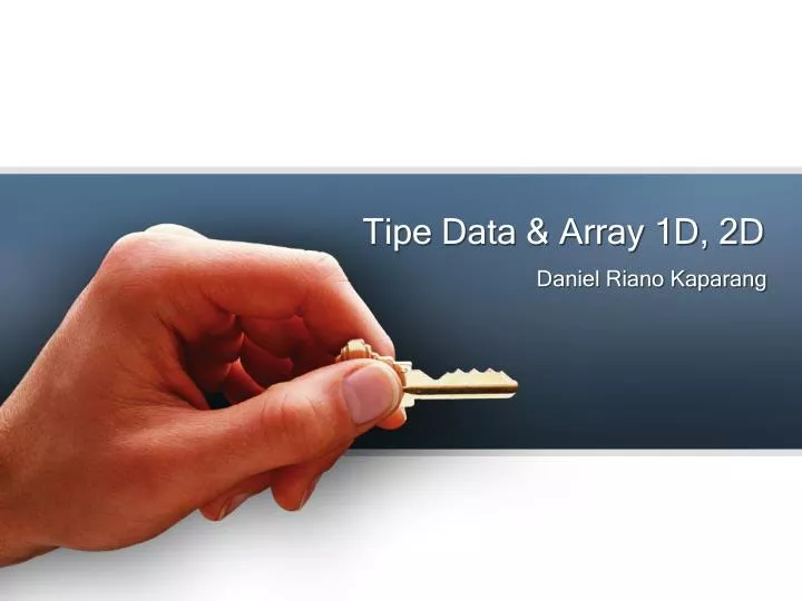 tipe data array 1d 2d