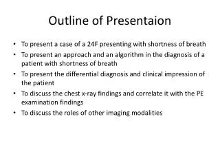 outline of presentaion