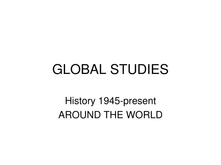 global studies