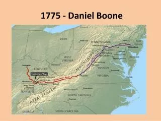 1775 - Daniel Boone