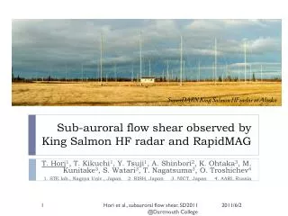 Sub- auroral flow shear observed by King Salmon HF radar and RapidMAG