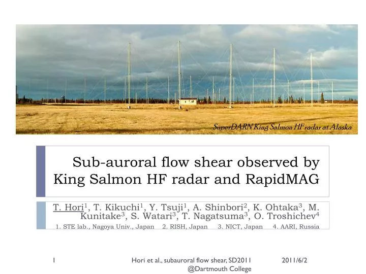 sub auroral flow shear observed by king salmon hf radar and rapidmag