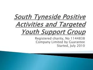 South Tyneside Positive Activities and Targeted Youth Support Group