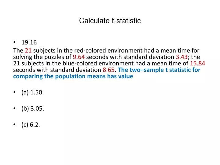 calculate t statistic