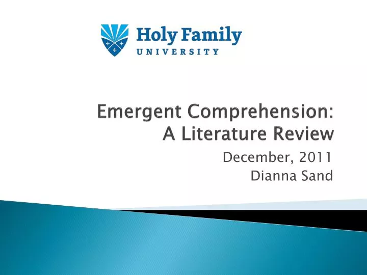 emergent comprehension a literature review