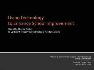 Using Technology to Enhance School Improvement