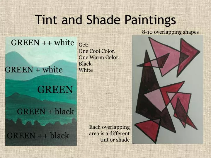 tint and shade paintings