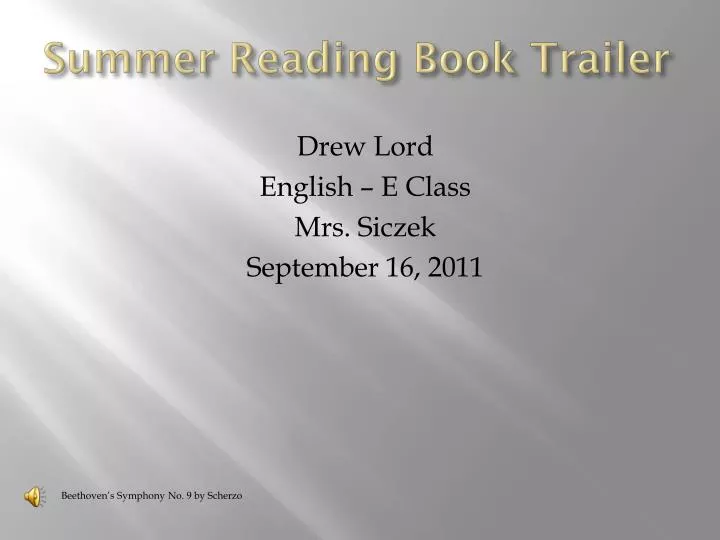 summer reading book trailer