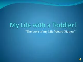 My Life with a Toddler!