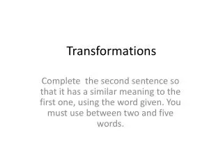 transformations