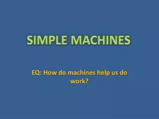 simple machines