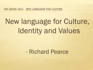 AIE Qatar 2012 New language for Culture