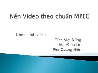 n n video theo chu n mpeg