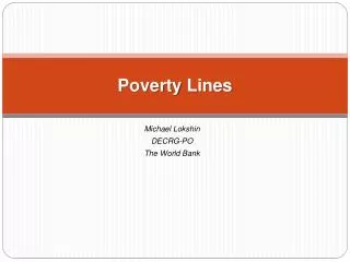 Poverty Lines