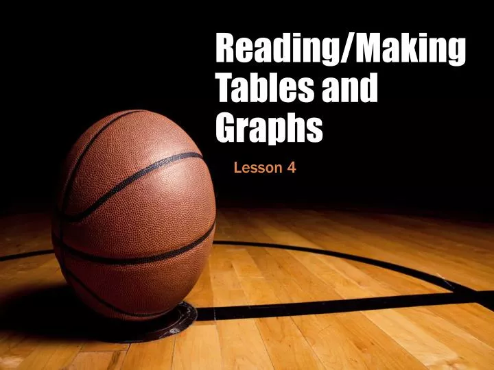 reading making tables and graphs