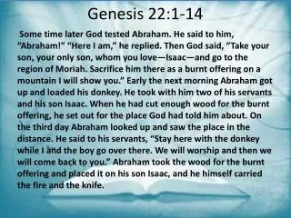 Genesis 22:1-14