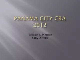 Panama city cra 2012