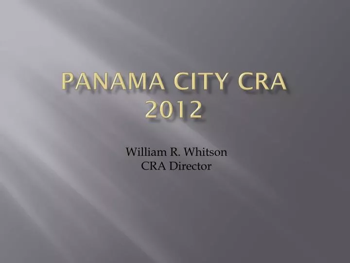 panama city cra 2012