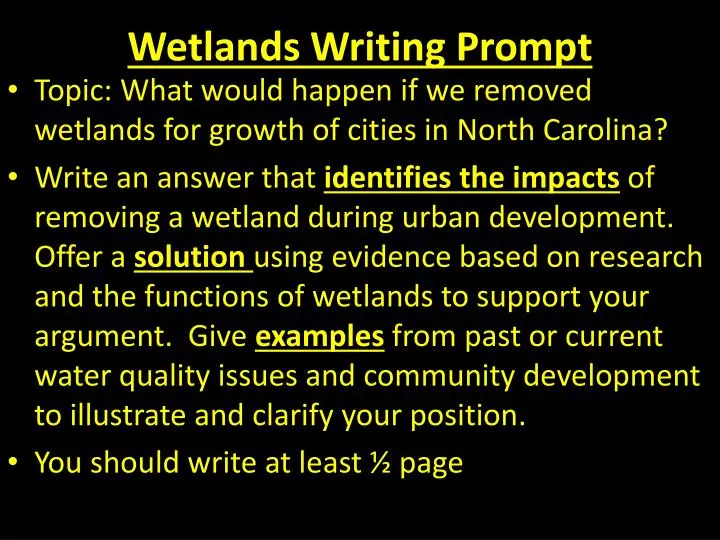 wetlands writing prompt