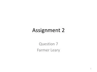 Assignment 2