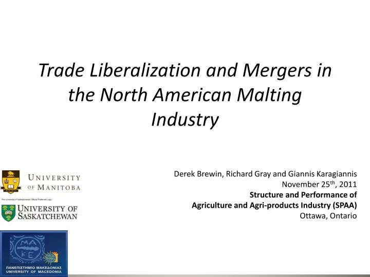 trade liberalization and mergers in the north american malting industry