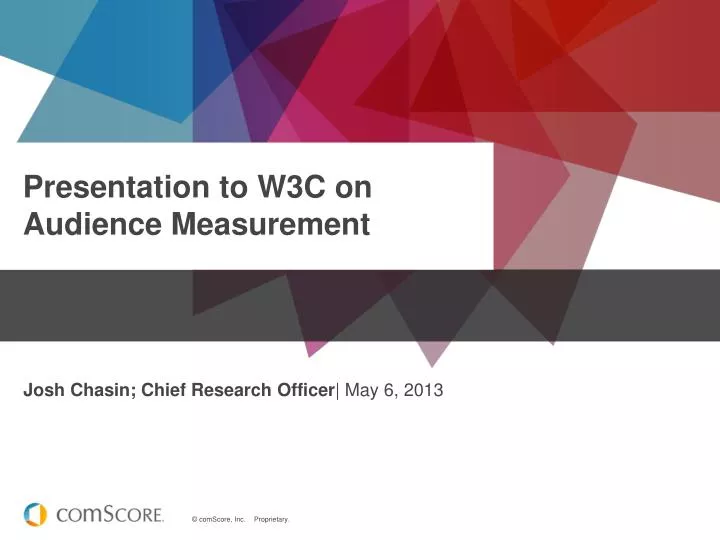 presentation to w3c on audience measurement