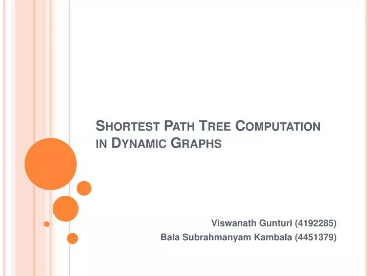 shortest path tree computation in dynamic graphs