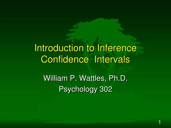 introduction to inference confidence intervals