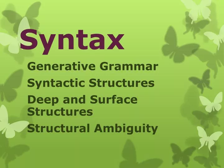 syntax