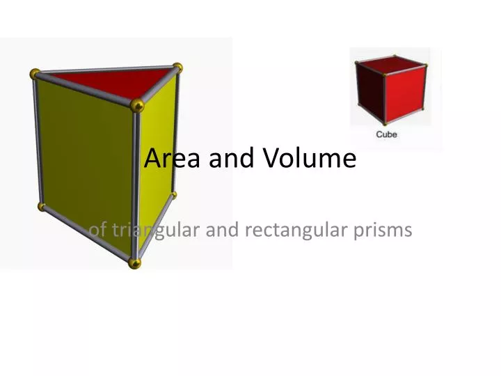 area and volume