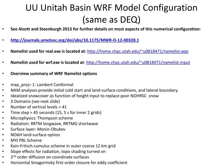 uu unitah basin wrf model configuration same as deq