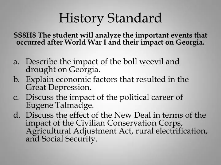 history standard