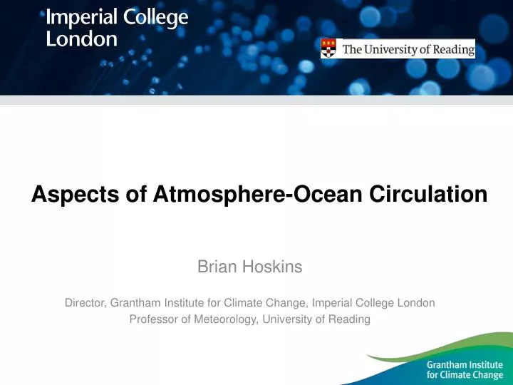 aspects of atmosphere ocean circulation