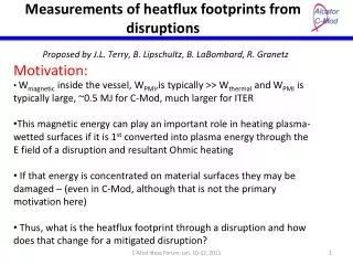 Measurements of heatflux footprints from disruptions