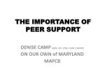 THE IMPORTANCE OF PEER SUPPORT - slide 1