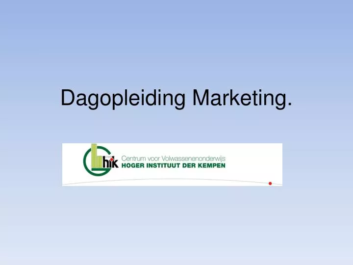 dagopleiding marketing