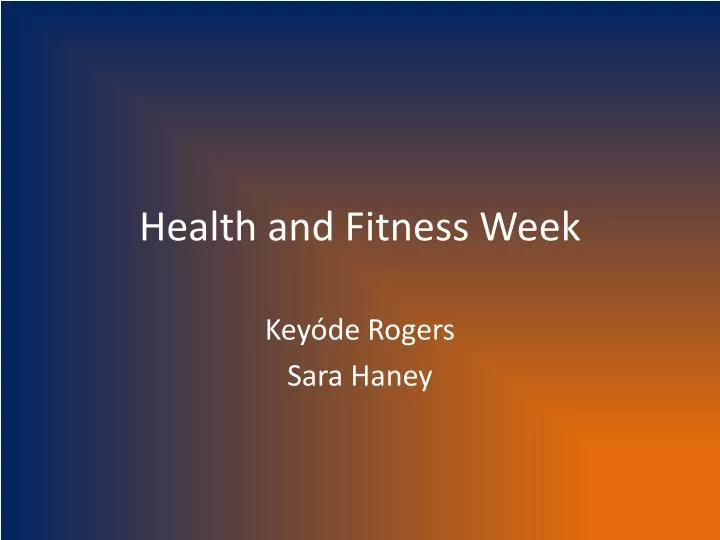 health and fitness week
