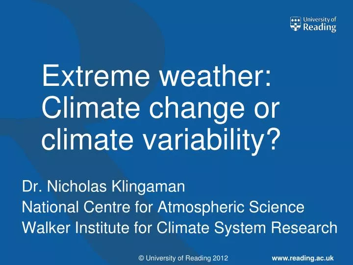 extreme weather climate change or climate variability