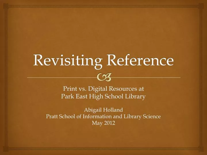 revisiting reference