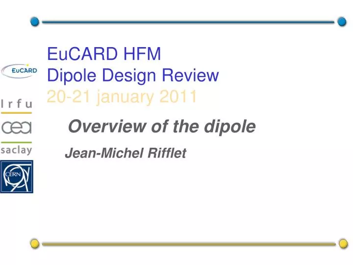 eucard hfm dipole design review 20 21 january 2011