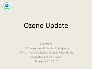 Ozone Update