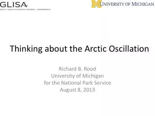 Thinking about the Arctic Oscillation