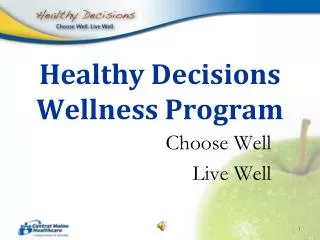 Healthy Decisions Wellness Program