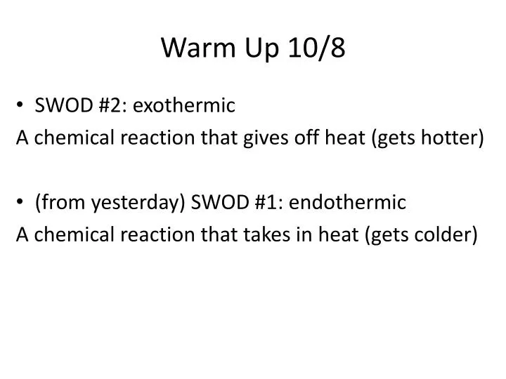 warm up 10 8