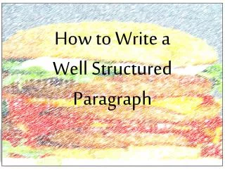 How to Write a Well Structured Paragraph